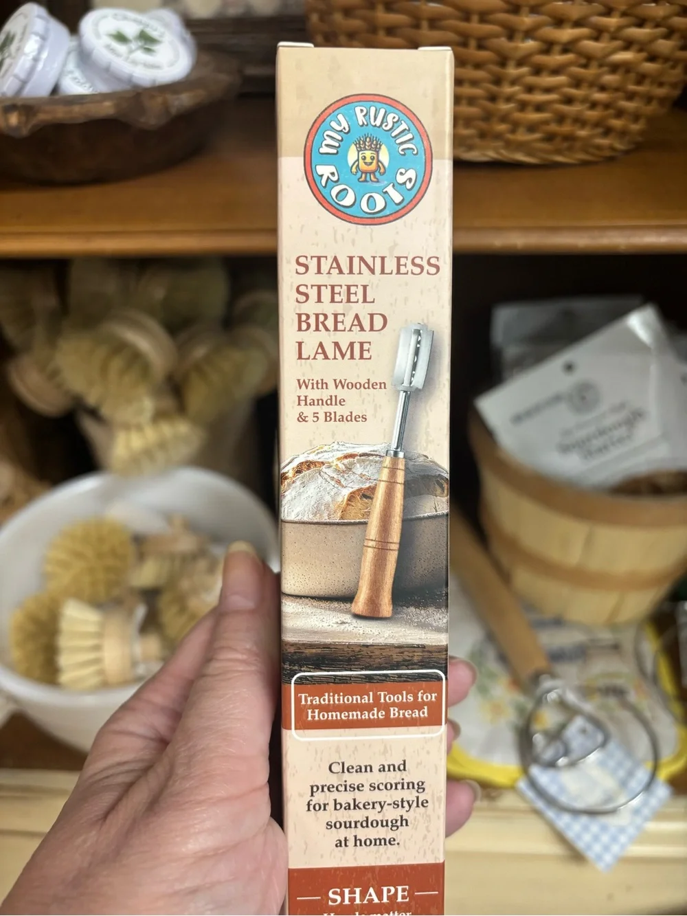 Bread Lame Rustic Farmhouse Roots Stainless Steel w/Wood Handle NEW Final Sale
